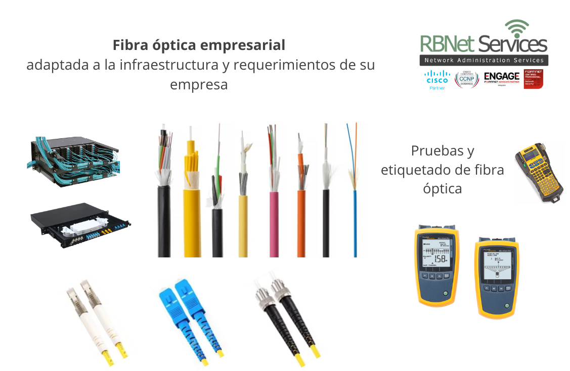 Fibra óptica empresarial en Saltillo con instalación profesional, fusión, pruebas y etiquetado de enlaces